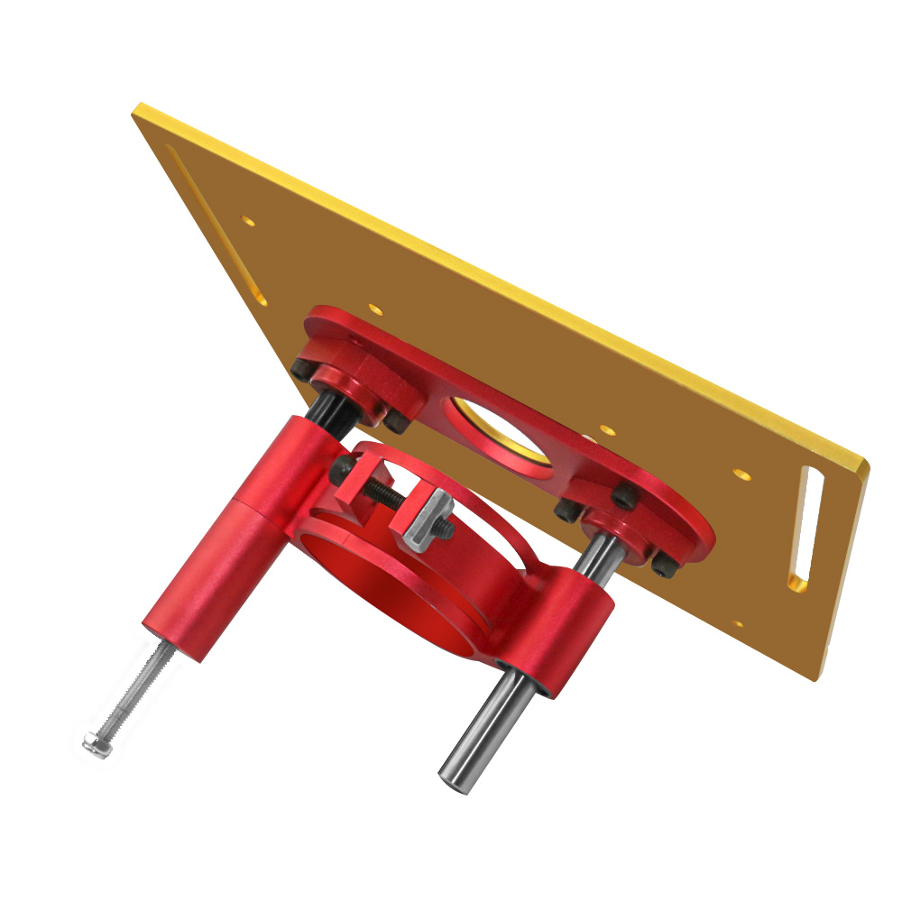 Router Lift 65mm Universal Trimming Machine Router Lift Table Base for Woodworking Benches Table Saw Aluminum Alloy Base Tool