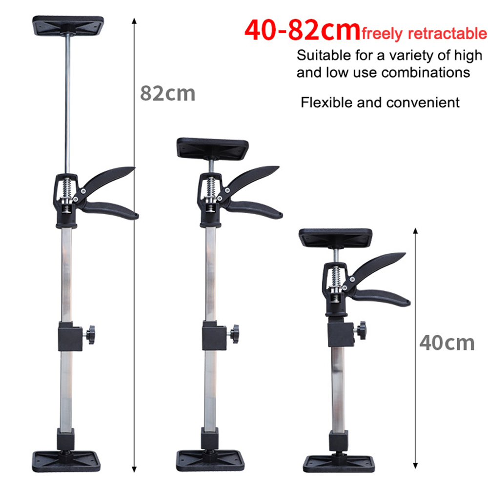 40-82cm Woodworking Telescopic Support Rod Cabinet Lifting Tool Stainless Steel Bracket Load Capacity 60KG