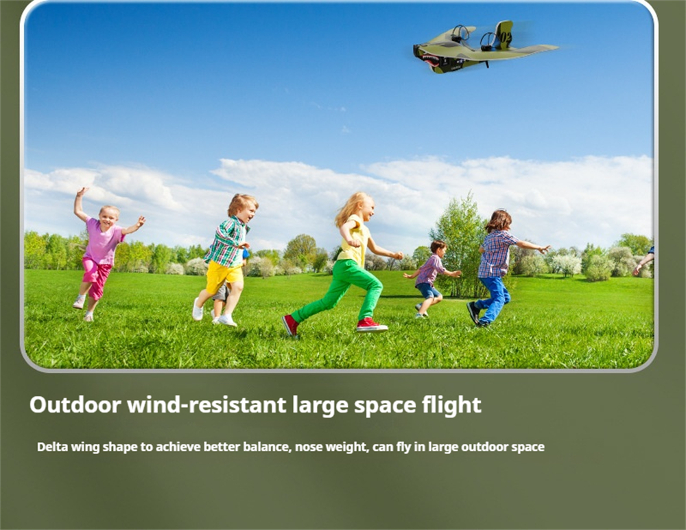 KF802 2.4GHz 4CH 220mm Wingspan Hand Throw Delta Glider Mini Indoor & Outdoor RC Airplane RTF for Beginner Children Toys