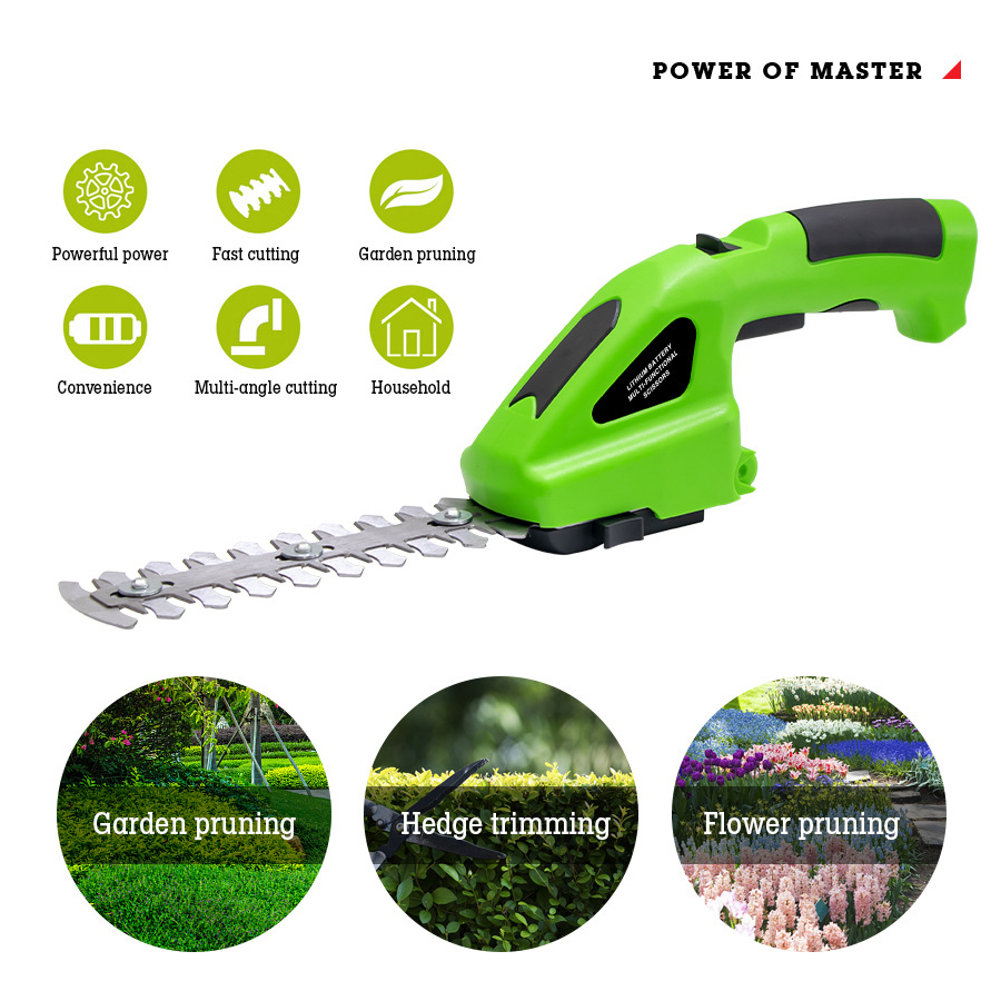 Small Convenient Electric Trimmer Pruning Shears Garden Lawn Hedge Rechargeable Cordless Fence Scissors Weeder Weeding Mower