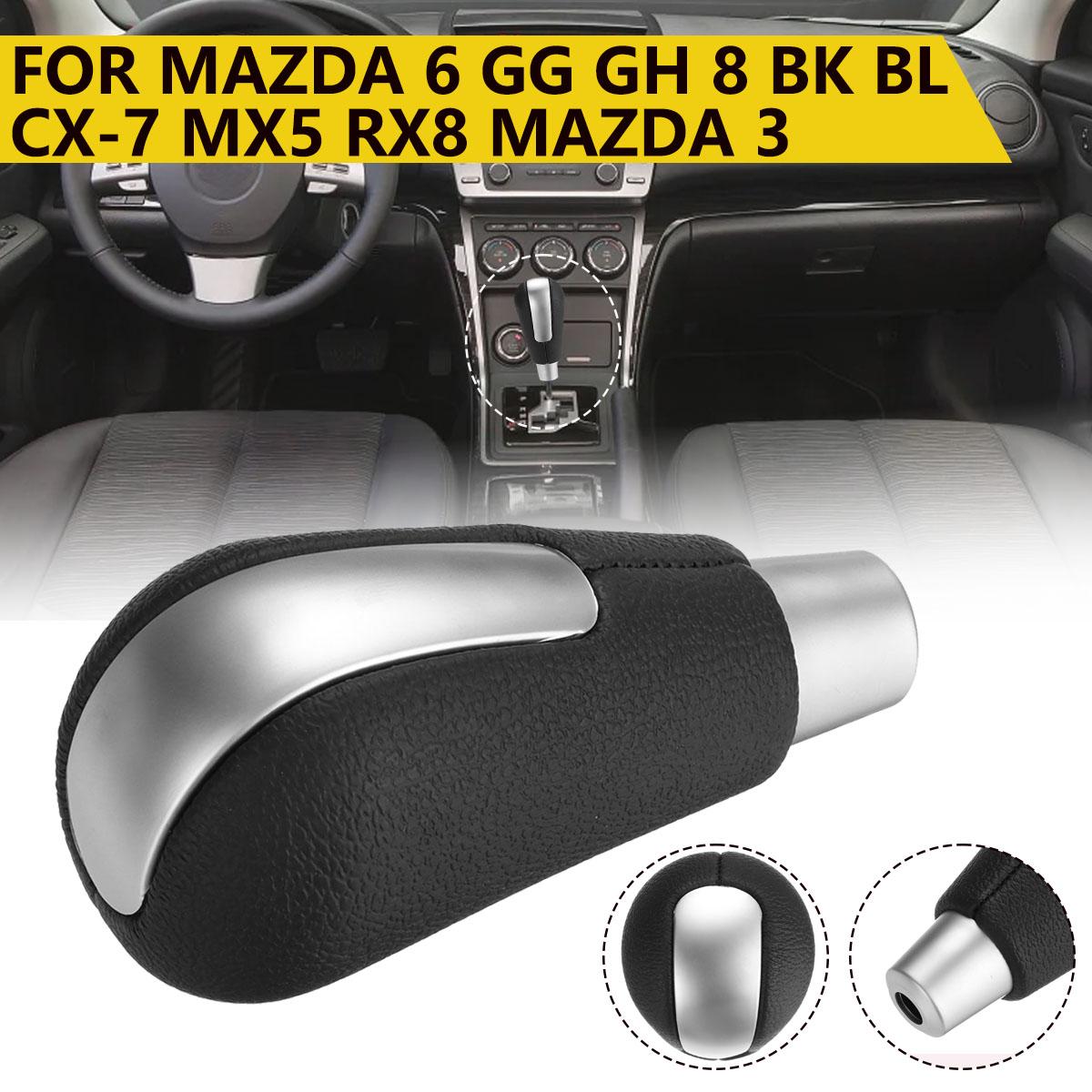 Car Gear Shift Knob For Mazda 6 GH Mazda 8 CX-7 MX5 RX8 Mazda 3 BK BL