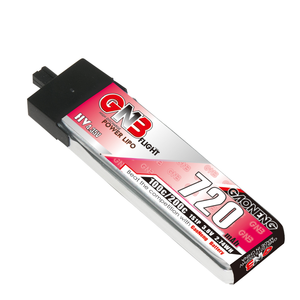 Gaoneng 3.8V 720mAh 100C 1S LiHV Battery A30 Plug With Adapter Cable for Emax Tinyhawk S BetaFPV Beta75X
