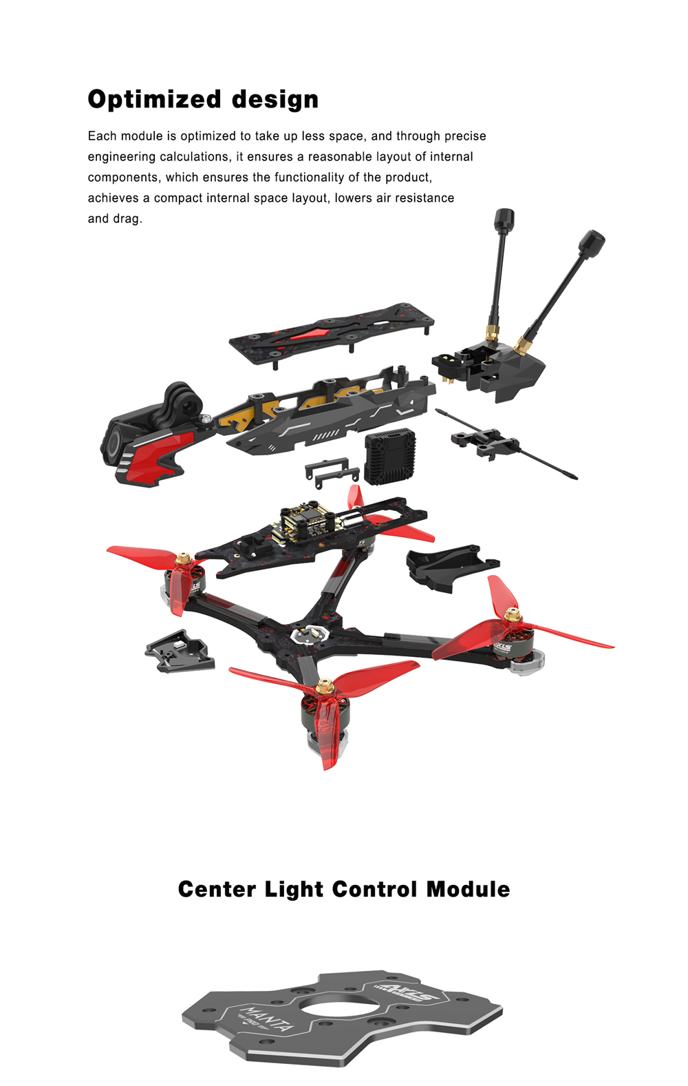 Axisflying MANTA 5 PRO DC / Squashed X 5 Inch 6S High performance 34 LED RC FPV Racing Drone With GPS DJI O4 Pro Digital System