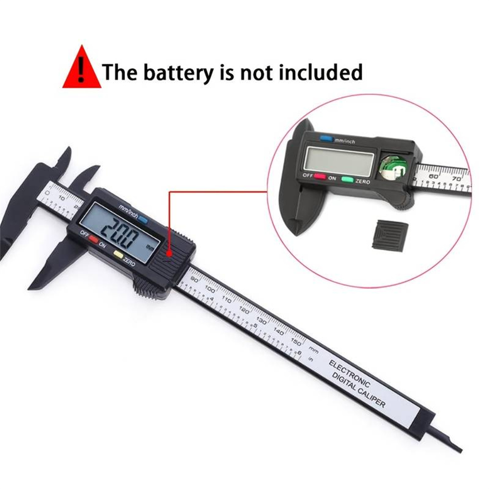 1PCS 150mm Electronic Digital Caliper Dial Vernier Caliper Gauge Micrometer Measuring Tool Digital Ruler Excluding Batteries