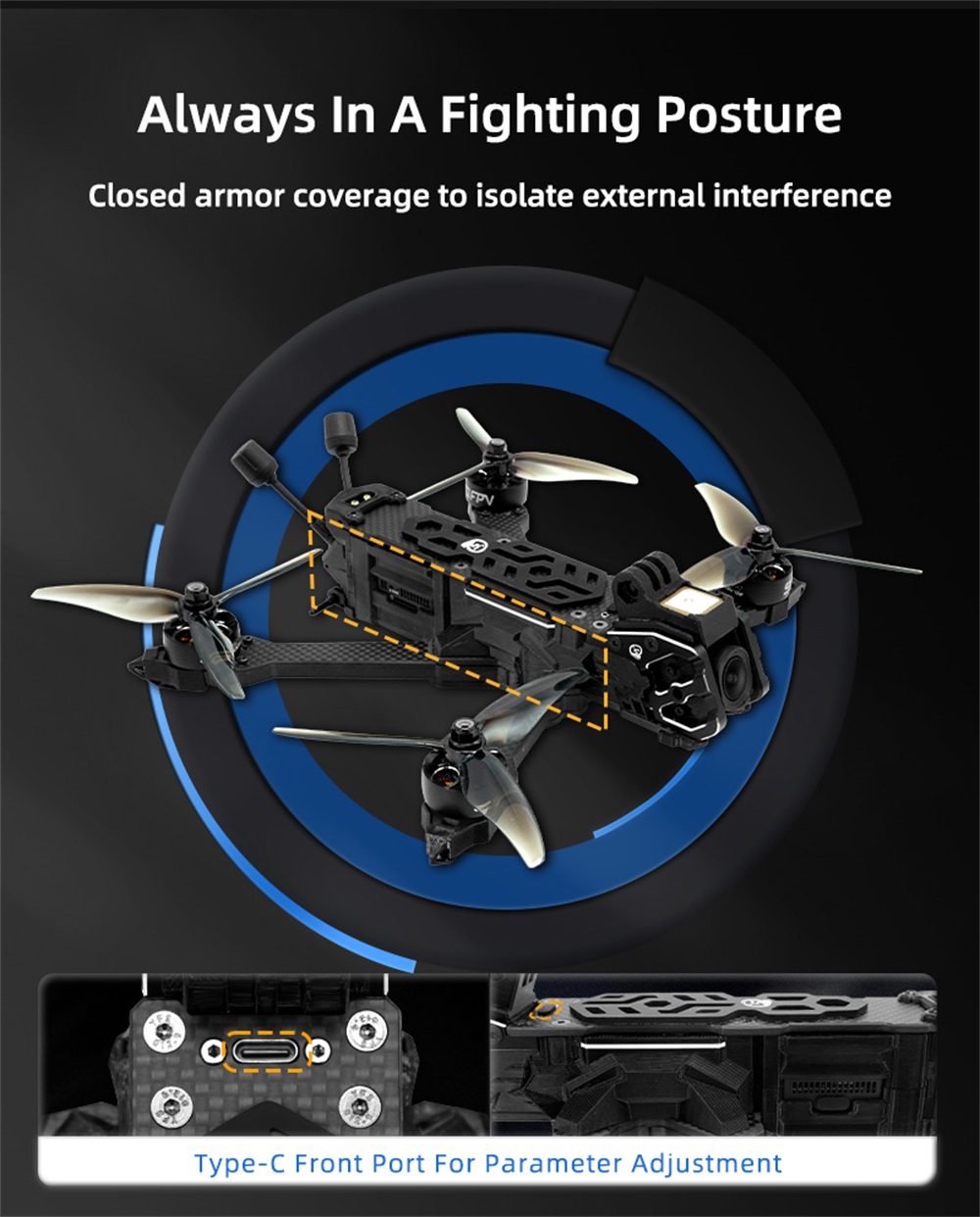 SEQURE SQFPV Heison V2 5X 5D Freestyle 5 Inch 6S 8S Cine FPV Racing Drone with M10 GPS DJI O4 Pro Air Unit Digital HD System