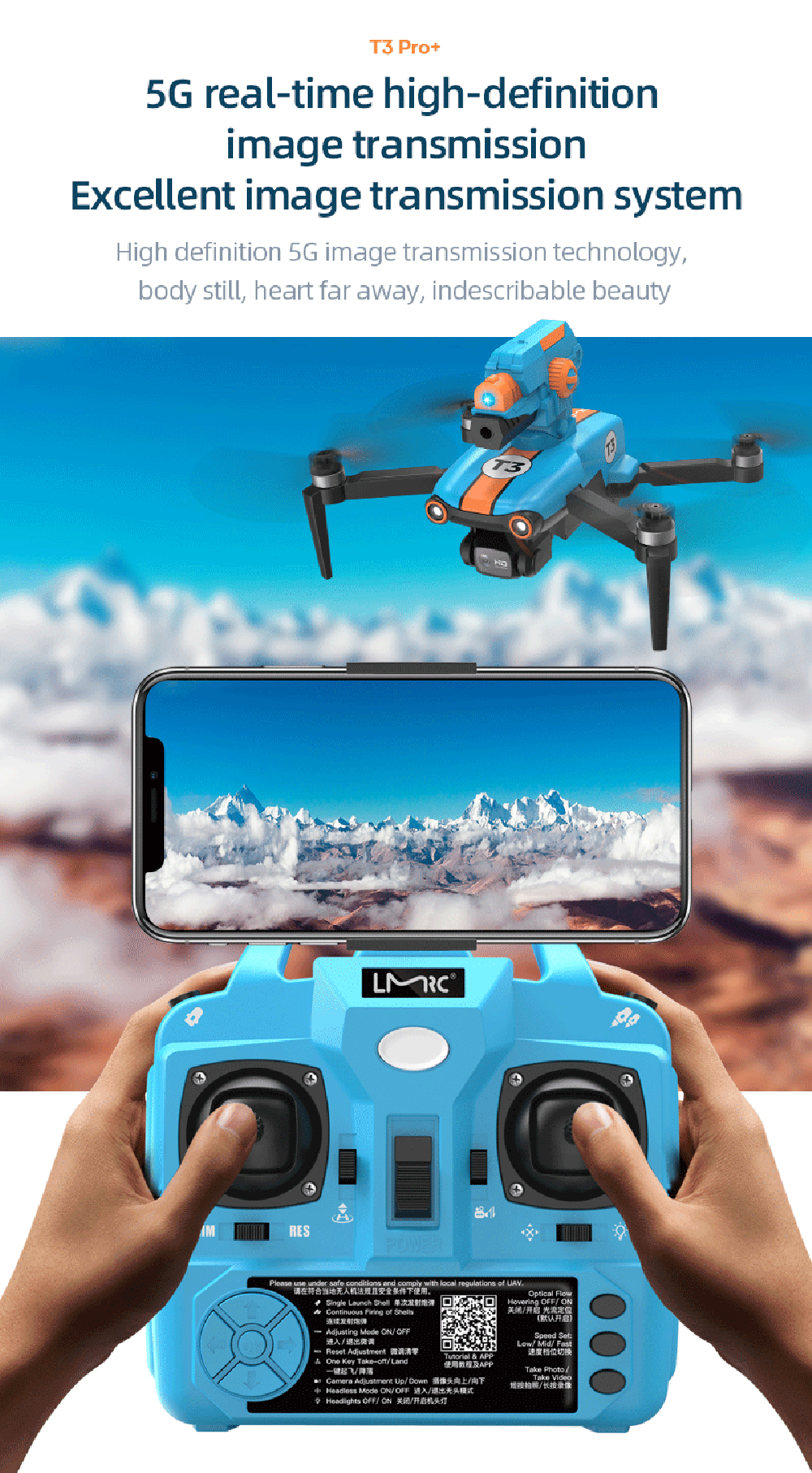 Funsky LM12-D MAX Ⅱ WiFi FPV with HD ESC Dual Camera Bullet Launcher Optical Flow Positioning Brushless Foldable RC Drone Quadcopter RTF