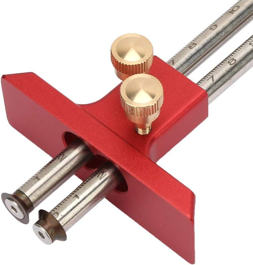 Stainless Steel Woodworking Marking Gauge European Double Head Mortise Gauge Scriber Ruler