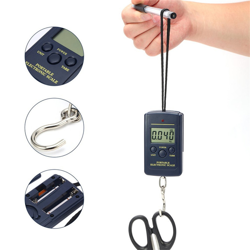 High Accuracy Portable Digital Scale 40kg Capacity 10g Precision Multifunctional Backlit Display Ideal for Travel Fishing Outdoor