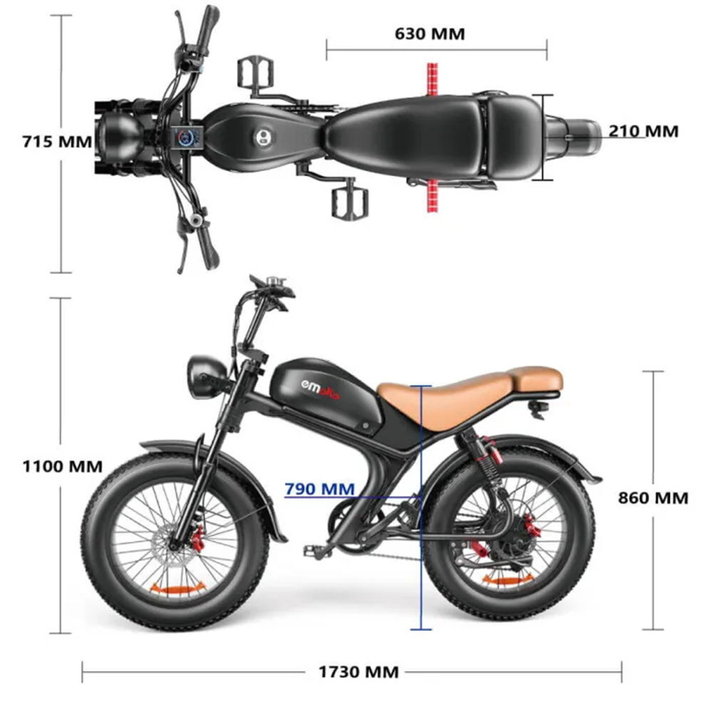 Emoko C93 - motorszerű kerékpár olcsón 1000 wattal 2