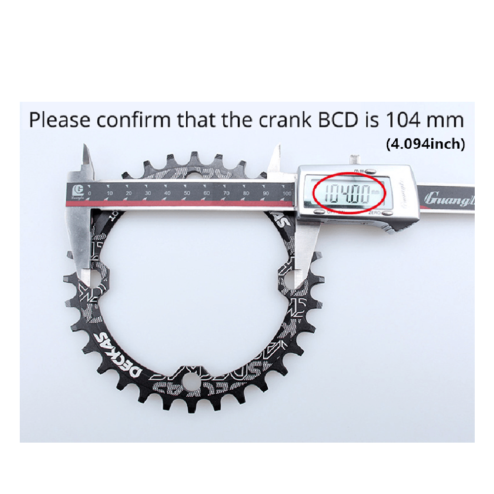 Deckas 104BCD Round Narrow Wide Chainring MTB Mountain Bike Bicycle 104BCD 32T 34T 36T 38T Crankset Tooth Plate Parts
