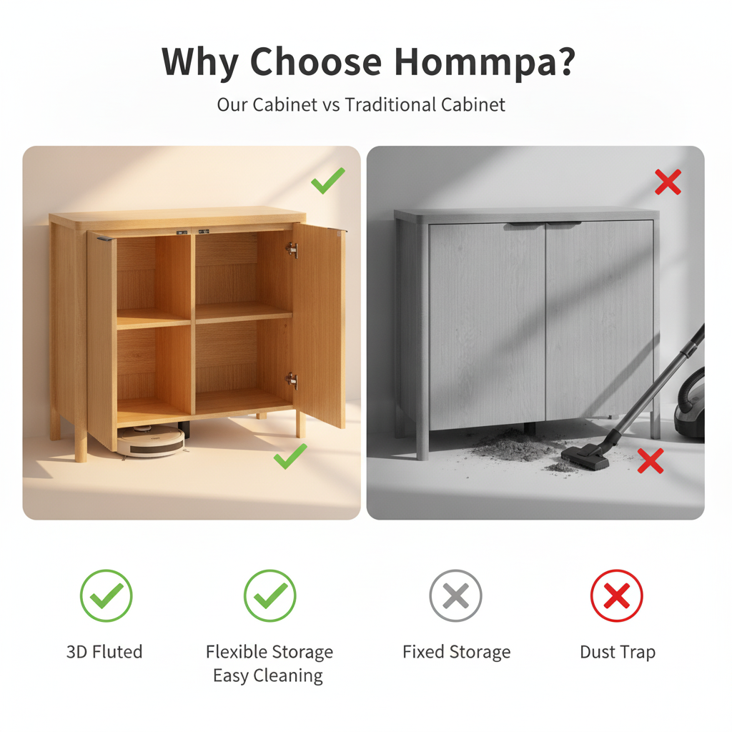 Moderner Flachplatten-Schrank seitlich: Buffet, verstellbare Regale, Holzrippung Akzent Konsole Tisch Aufbewahrung-Organizer Kaffee Bar Eingangsbereich Wohnzimmer Hommpa
