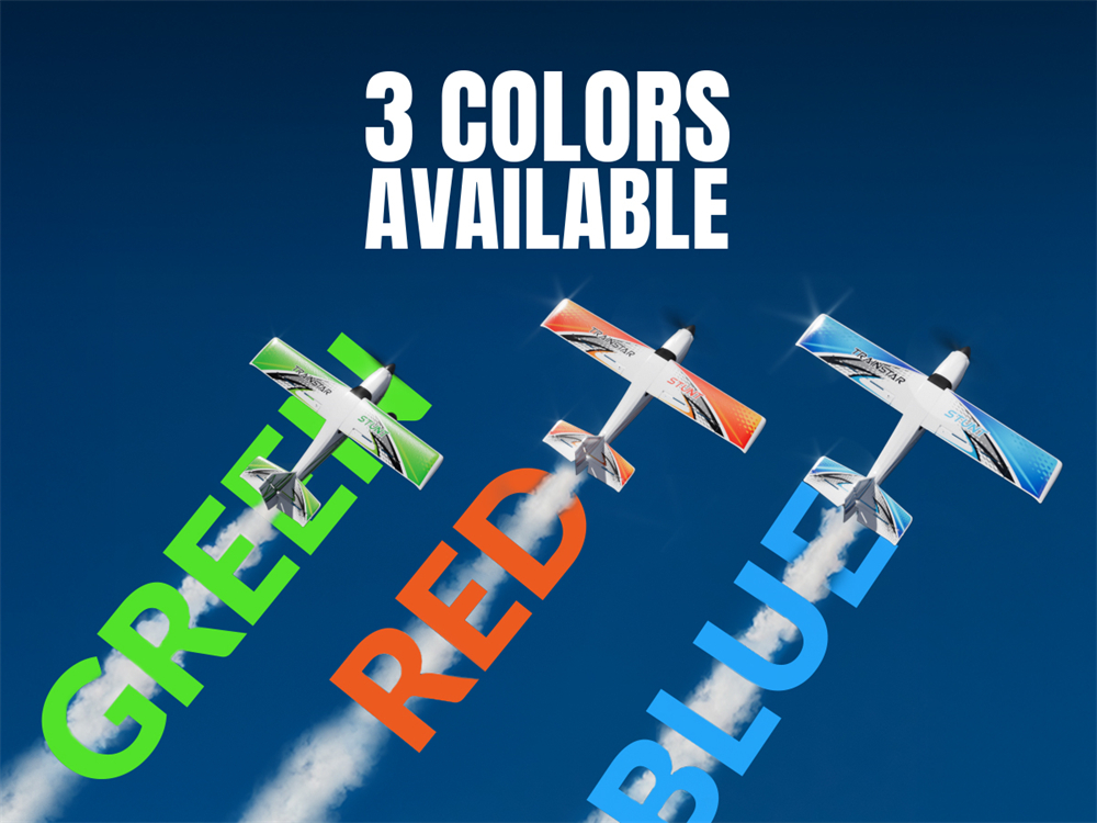 VolantexRC Trainstar Stunt 76804 500mm Wingspan 2.4G 4CH With 6-axis Gyro Brushless EPP RC Airplane Trainer Fixed Wing RTF