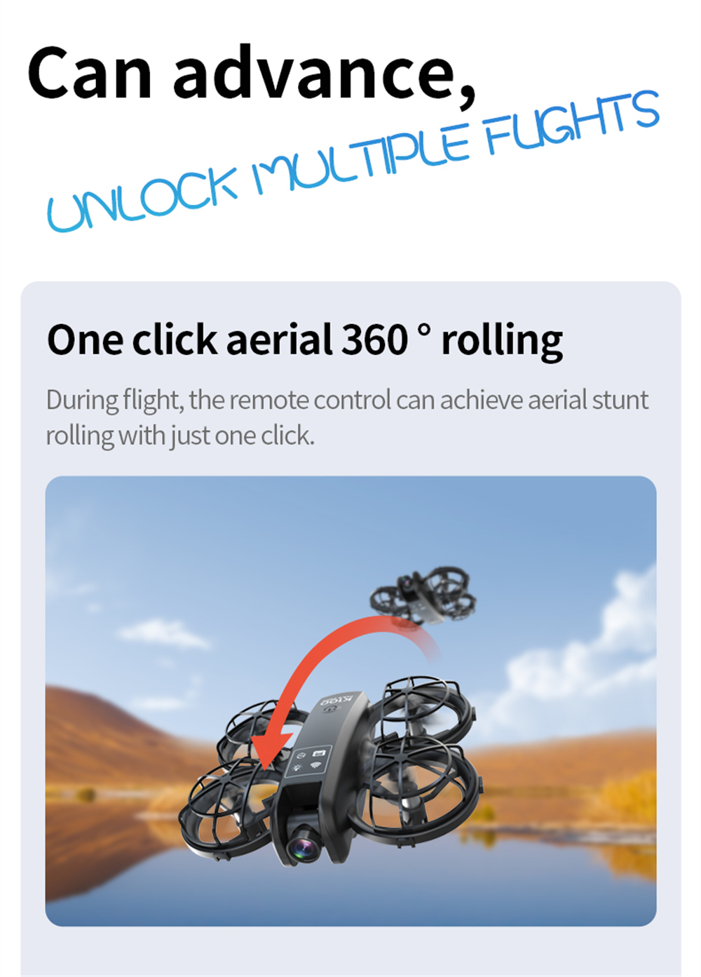 XKJ K100 MAX MINI WiFi FPV with LCD Screen Controller HD Dual Camera Optical Flow Hover Dazzling Lights Circle Protection Kids Gifts 2.4G 4CH 6-Axis Remote Control RC Toys Drone Quadcopter RTF