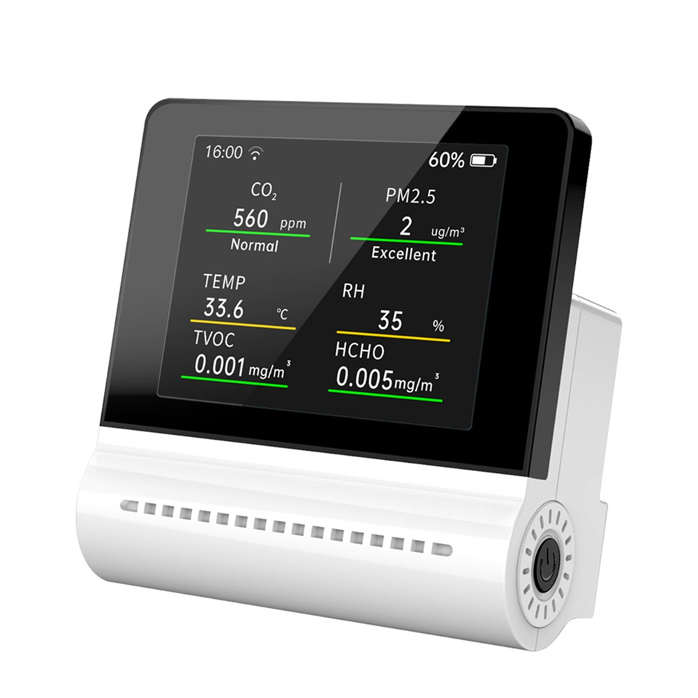 NOYAFA JSM16 5-in-1 Household Air Quality Monitor PM2.5/CO2/HCHO/TVOC Detector Temperature Humidity Tester