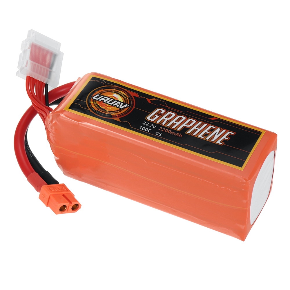 URUAV GRAPHENE Power 22.2V 2200mAh 100C 6S LiPo Battery XT60 Plug for RC Drone