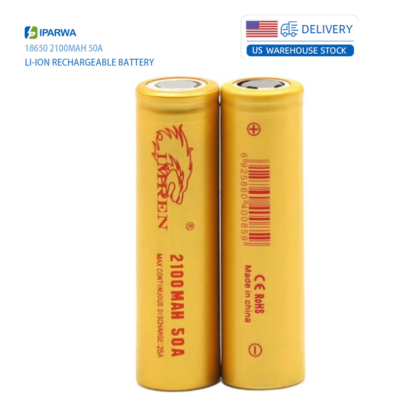 [USA Direct] 10/20/40Pcs IMREN 50A High Power 18650 Battery 2100mah 3.7V Rechargeable Lithium-ion Cells Flashlights RC Toys Home Tools Batteries