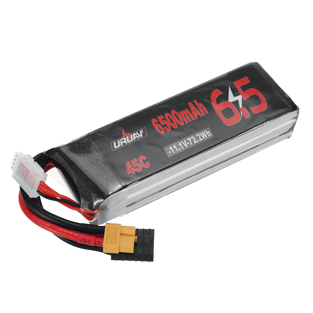 URUAV 11.1V 6500mAh 45C 3S LiPo Battery XT60 Plug for RC Drone