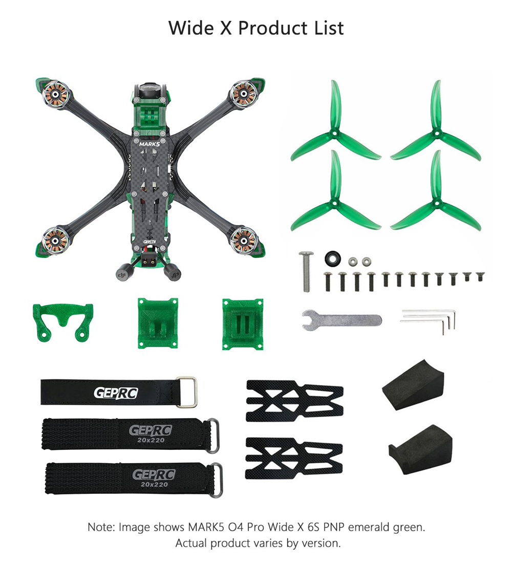 GEPRC MARK5 Wide X O4 Pro 225mm 5 Inch 6S RC FPV Racing Drone PNP BNF with 2107.5 1960KV Motor