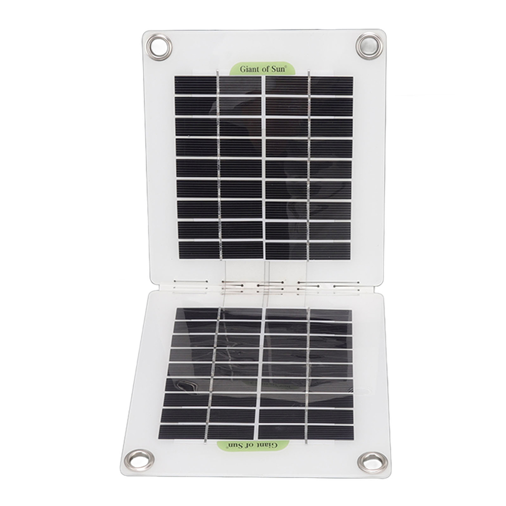 30W Foldable Solar Panel 18V with Dual USB Battery Clips Lighter Hinge Waterproof Outdoor Charger