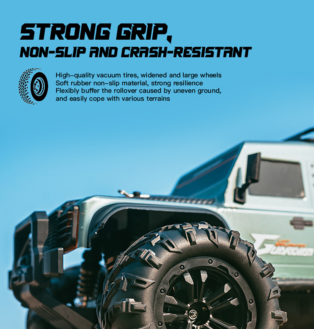 Funsky G2201 2.4G 1/16 4WD RC Car With LED Light High Speed Desert Truck Vehicle Models