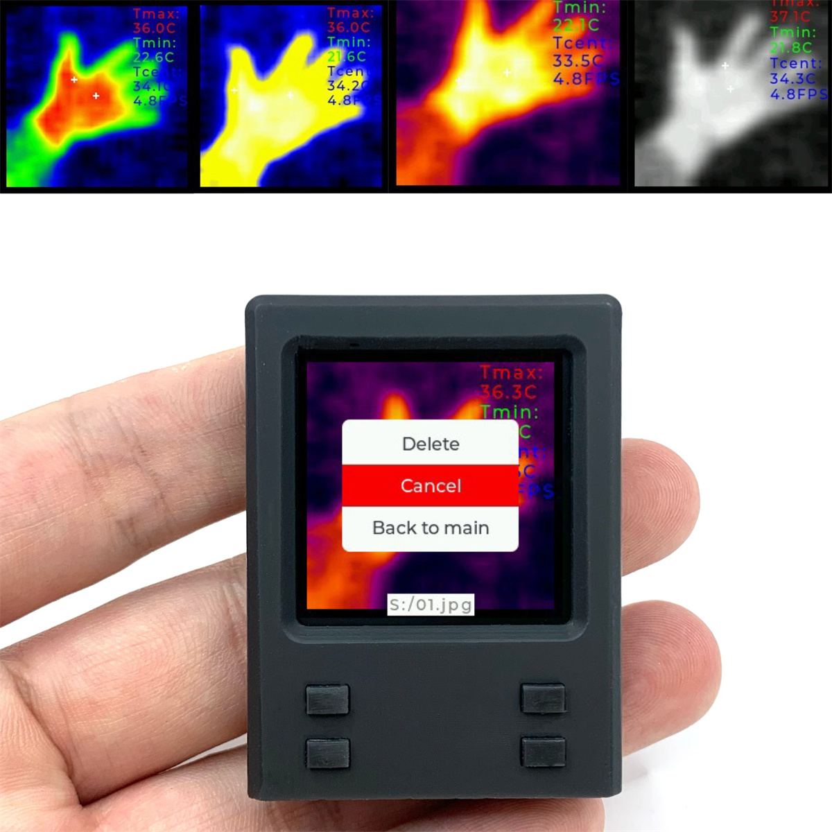 5 in 1 HeatTech TIP Portable Thermal Imager 32x32 Resolution Adjustable Emissivity WiFi Connectivity Accurate Temperature Measurement and Visualization Compact and Lightweight Enhance Your Thermal Imaging Capabilities