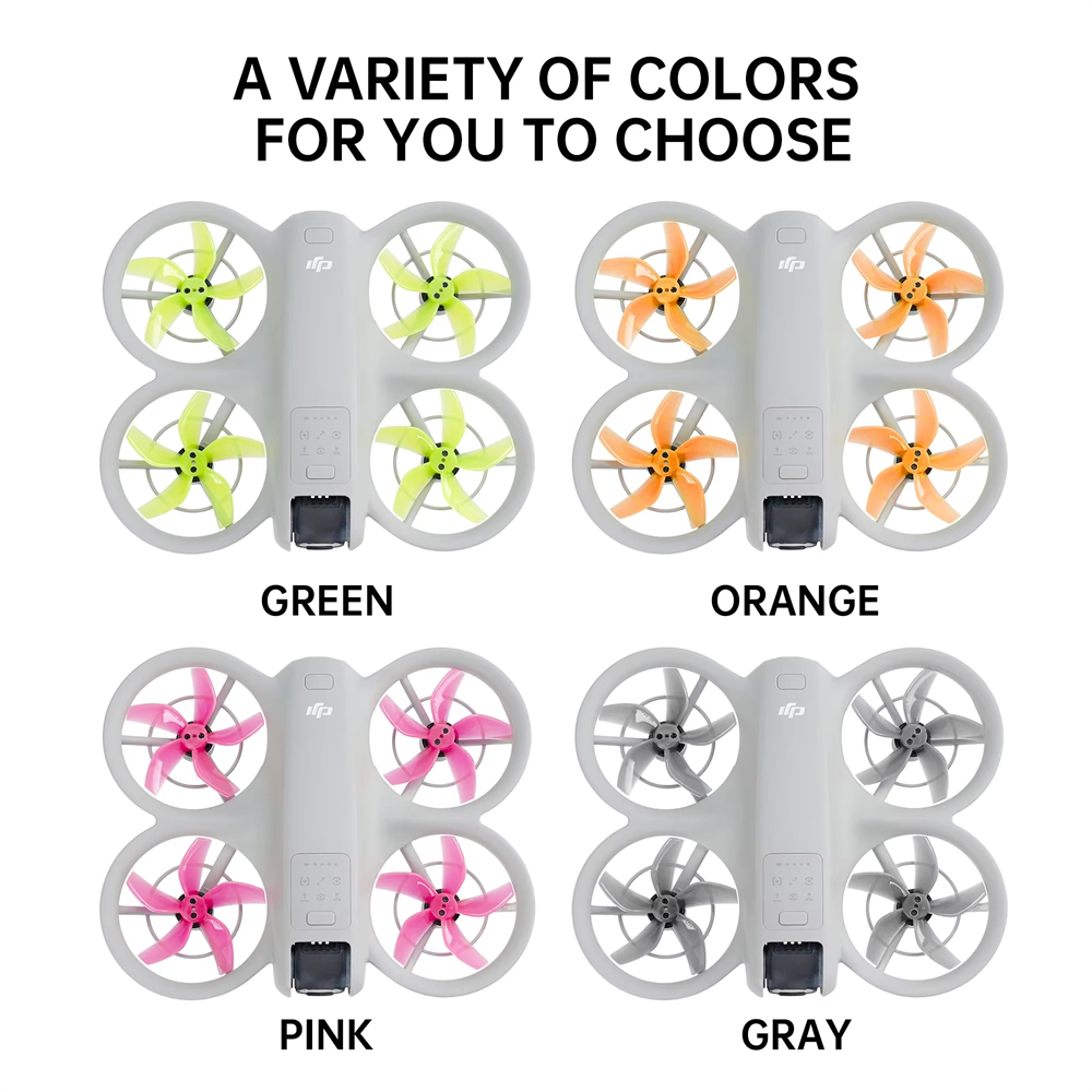 RCSTQ Lightweight Colorful 5-Blade Propeller Props Accessories for DJI NEO RC Drone Quadcopter
