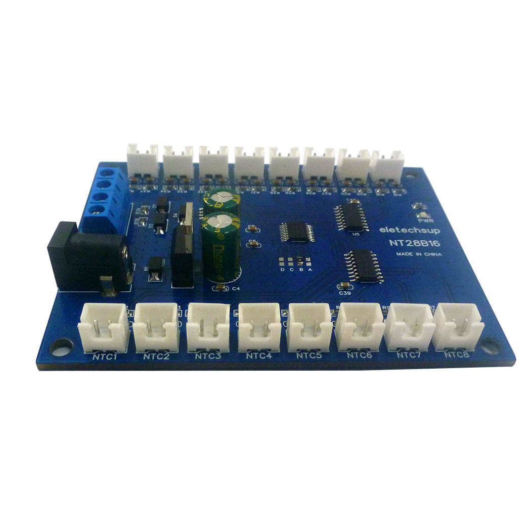 NT28B16 TB438 16Ch RS485 Temperature Data Logger with Modbus RTU&NTC Sensor Module Board