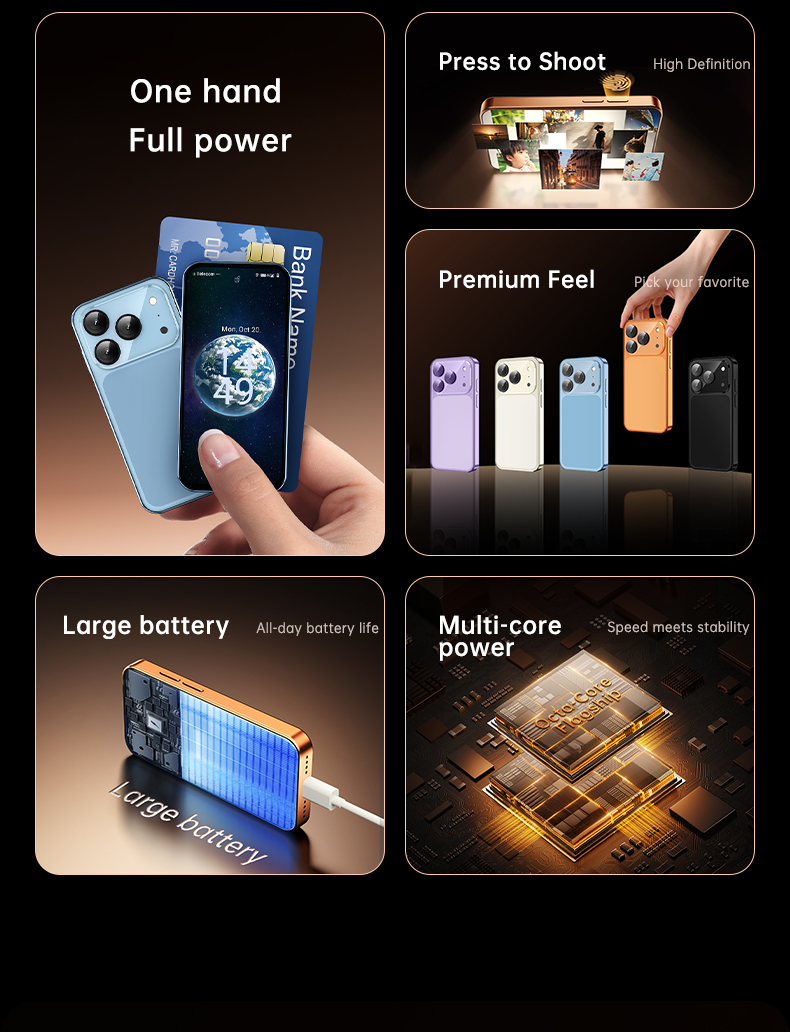 SOYES XS19 Pro Mini 3.88インチ Android 12.0 3GB RAM 64GB ROM