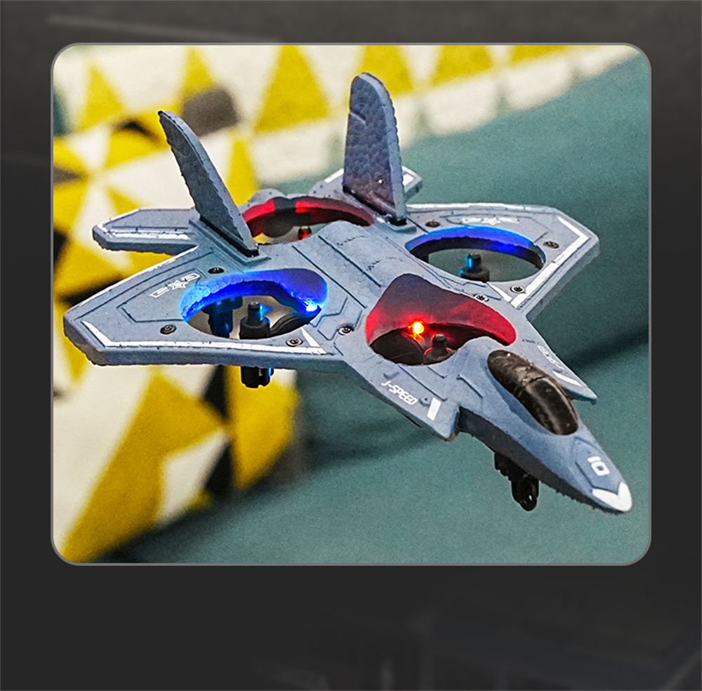 JJRC H128 2.4G EVA Fighter Altitude Hold Mode 360° Roll Turbofans Motors 4CH LED RC Toy Gift Remote Control Drone Airplane Quadcopter Stunt Glider RTF