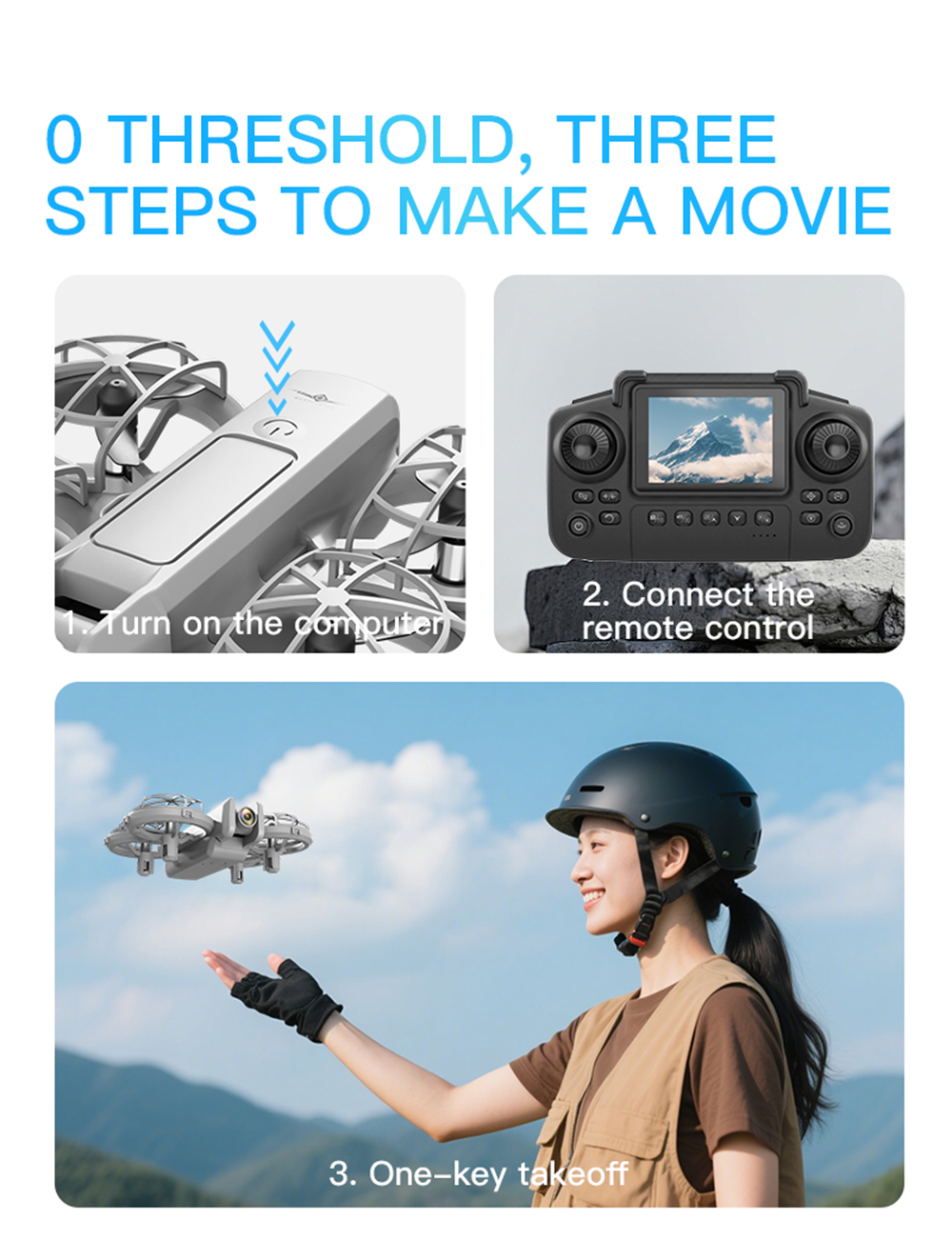 KFPLAN KF600 WiFi FPV with Screen Controller HD Camera Optical Flow Hover Circle Protection Kids Gifts Dazzling Lights 2.4G 4CH 6-Axis Remote Control RC Toys Drone Quadcopter RTF