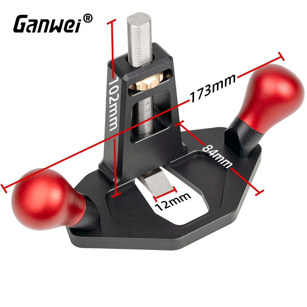 Woodworking Router Plane Depth Adjusting Screw Nut Handheld Router Planer for Right Angle Tenon Shoulder Trimming Slotting
