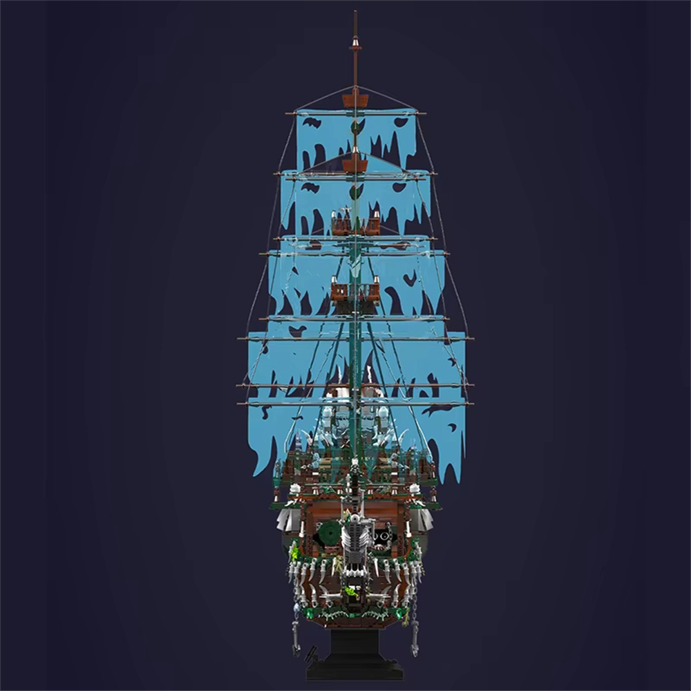Mould King 10137 MOC Revenge Pirate Ship Clamp Blocks Kit Nave Vela Blocchi di Costruzione Giocattoli per Adulti e Bambini, STEM Nave Morsetto Blocchi Kit Modello (928 Parti