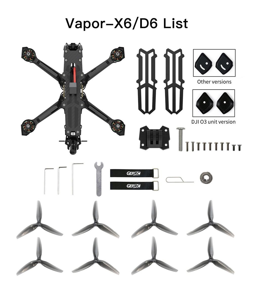 GEPRC Vapor D5 Analog 238.43mm 5 Inch 6S GPS Freestyle FPV Racing Drone PNP BNF with ELRS 2.4G / TBS NanoRX MATEN 5.8G 1.6W VTX