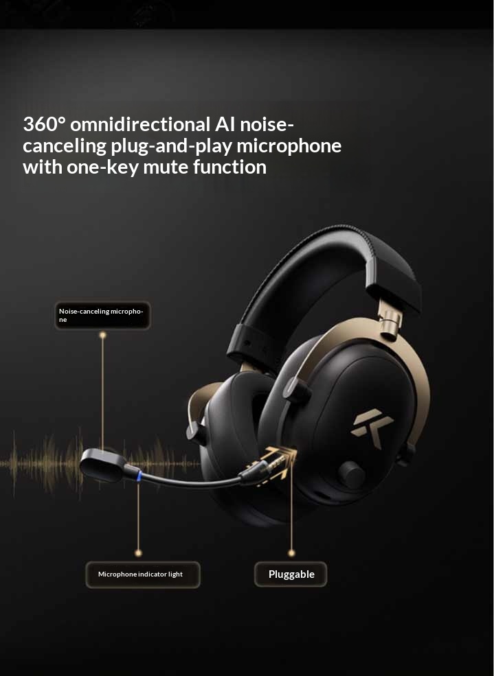 MCHOSE V9 Turbo+ 三モード ゲーミングヘッドセット Bluetooth