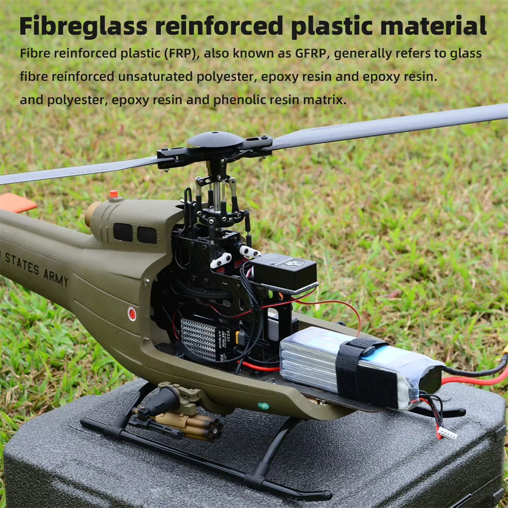 ROBAN 470 Class UH-1D 2.4G 10CH GPS Stabilized Scale Flybarless RC Helicopter RTF With X2 Flight Controller