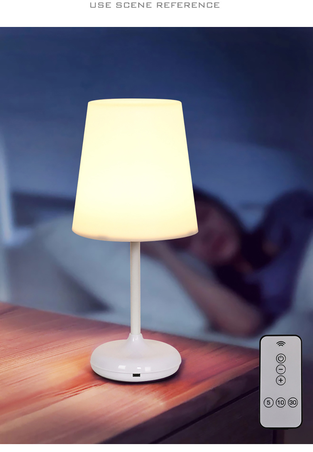 Table Lamp with Remote Control USB Charging Reading Desk Light Touch Dimmable Bedside Lamp Desk Lamps for Home Office Bedroom Study Room Hotel