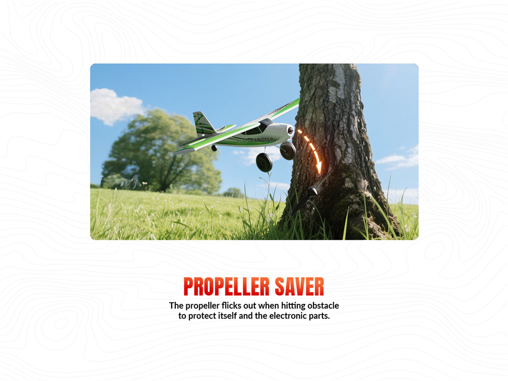 VolantexRC Trainstar Stunt 76804 500mm Wingspan 2.4G 4CH With 6-axis Gyro Brushless EPP RC Airplane Trainer Fixed Wing RTF