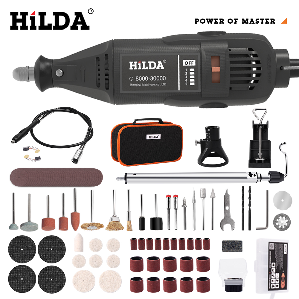 HILDA 220V Electric Drill Grinder Engraver Pen Grinder Mini Drill Electric Rotary Tool Grinding Machine Accessories
