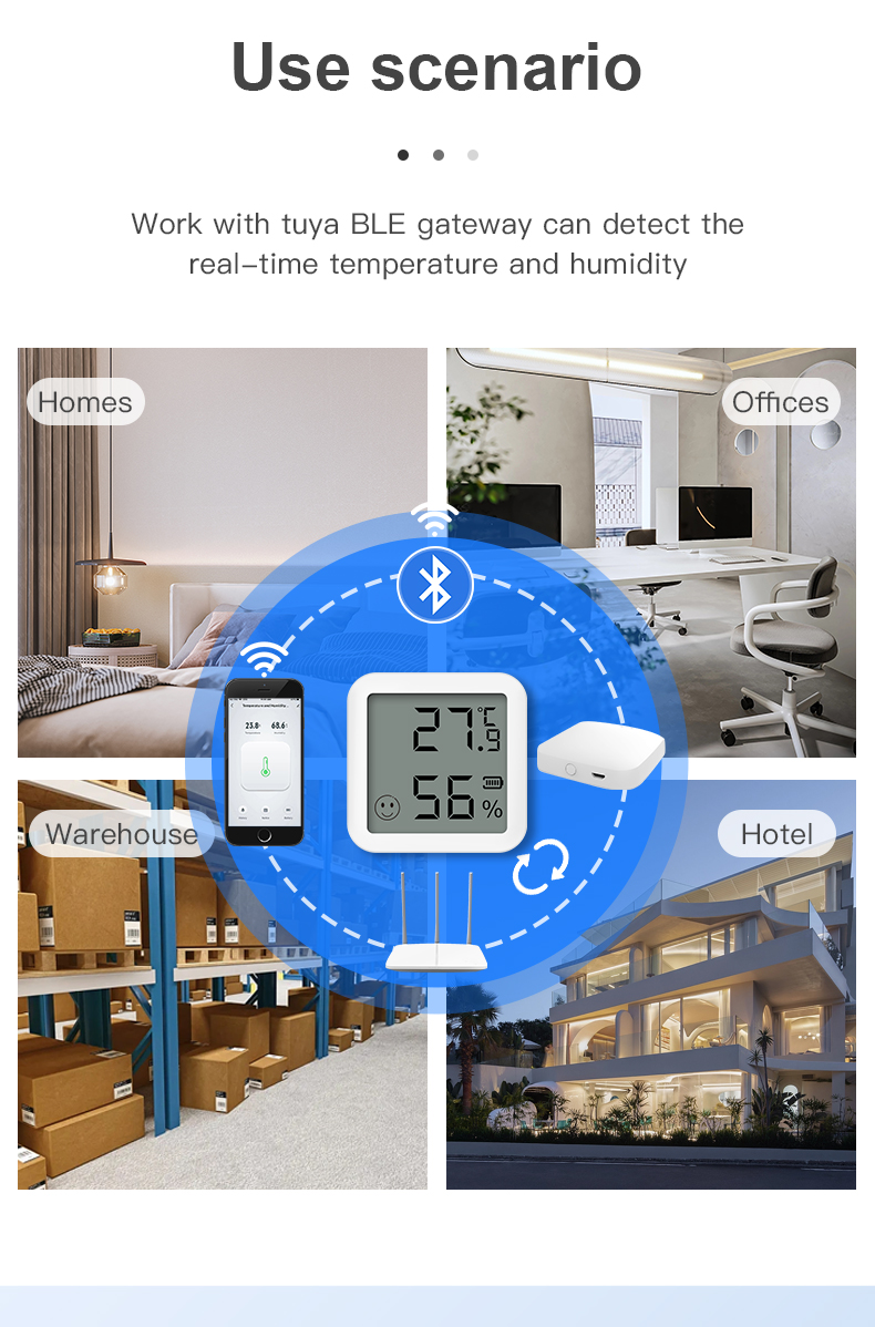 TH05 Mini Smart Bluetooth Temperature Humidity Sensor Smart Home Detector with Long-Range Connectivity and Real-Time Monitoring Ideal for Home Automation