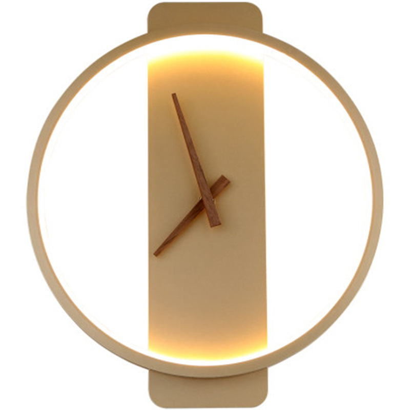Nordic LED Wall Lamps Art Clock Design Wall Sconce Creative Aisle Bedroom Living Room Background Wall Decor Wall Light Lighting