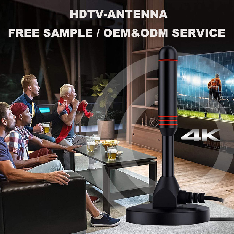 ARINST 200 Miles Indoor Digital TV Antenna with VHF/UHF Amplifier and DTMB Car Mount Suction Cup High Definition Reception for Cord Cutters and RV Travelers