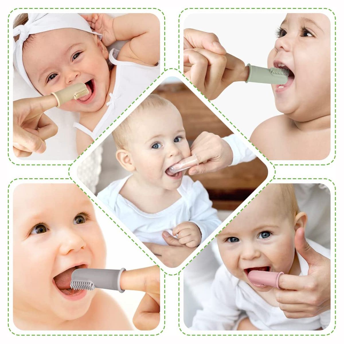 Baby Toothbrush Children 360 Degree Soft Finger Child Toothbrush Teethers Brush Silicone Kids Teeth Oral Care Cleaning