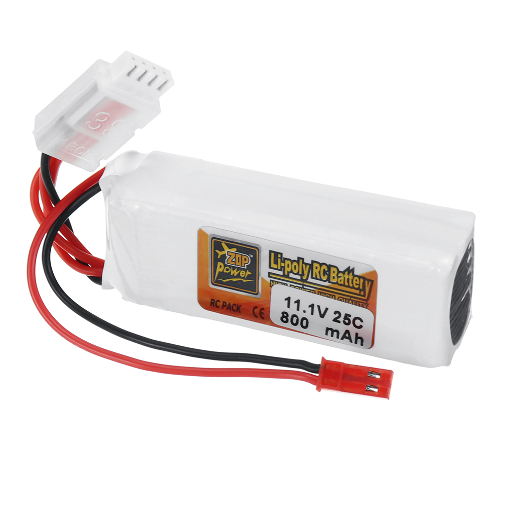 ZOP Power 11.1V 800mAh 25C 3S LiPo Battery JST Plug for RC Drone