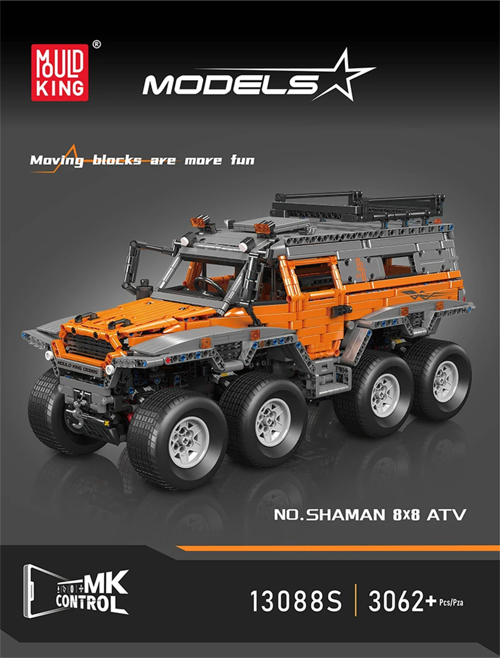 Mould King 13088 13089 Technical Car Toys The RC Avtoros Shaman
