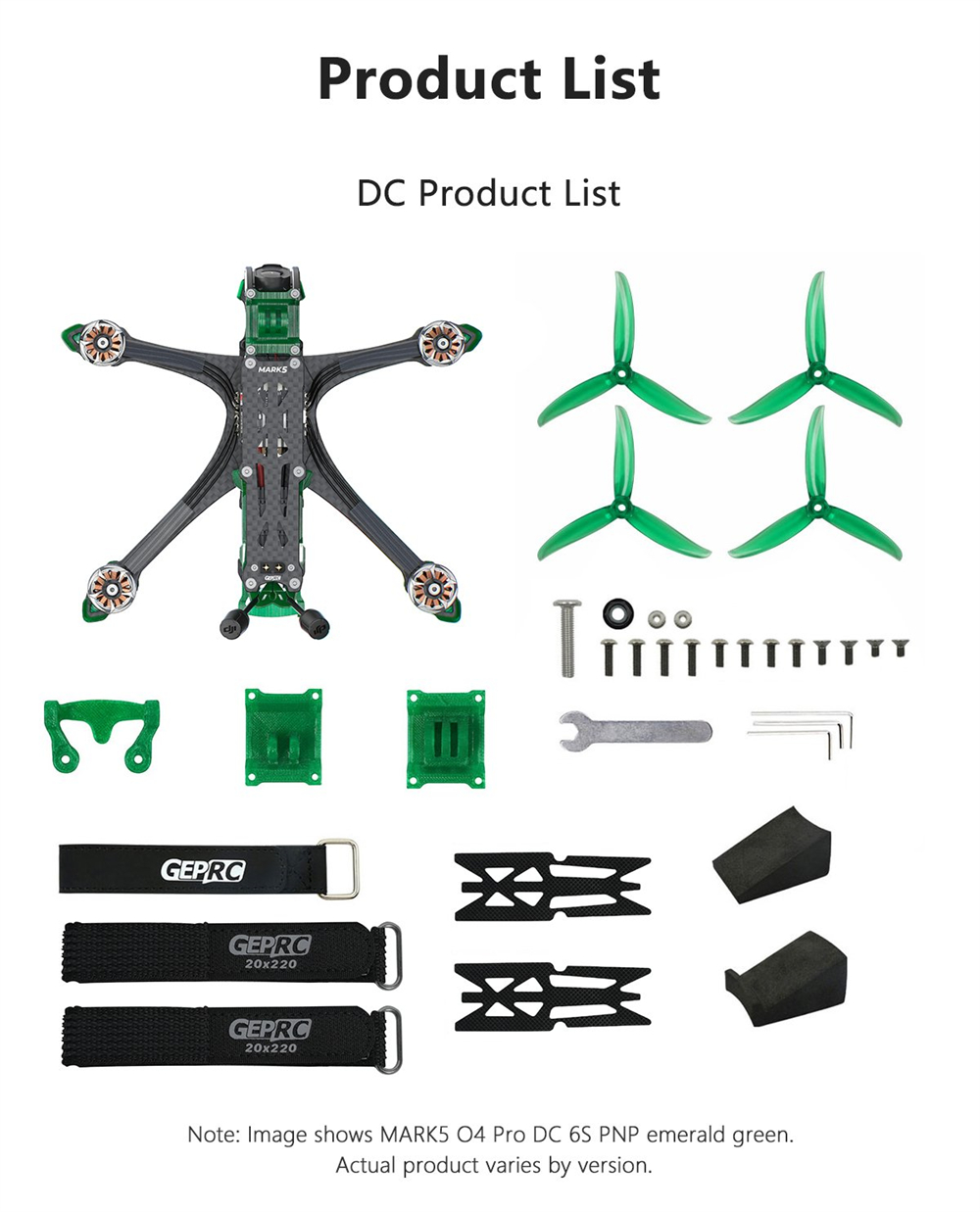GEPRC MARK5 DC O4 Pro 230mm 5 Inch 6S GPS RC FPV Racing Drone PNP BNF with 2107.5 1960KV Motor