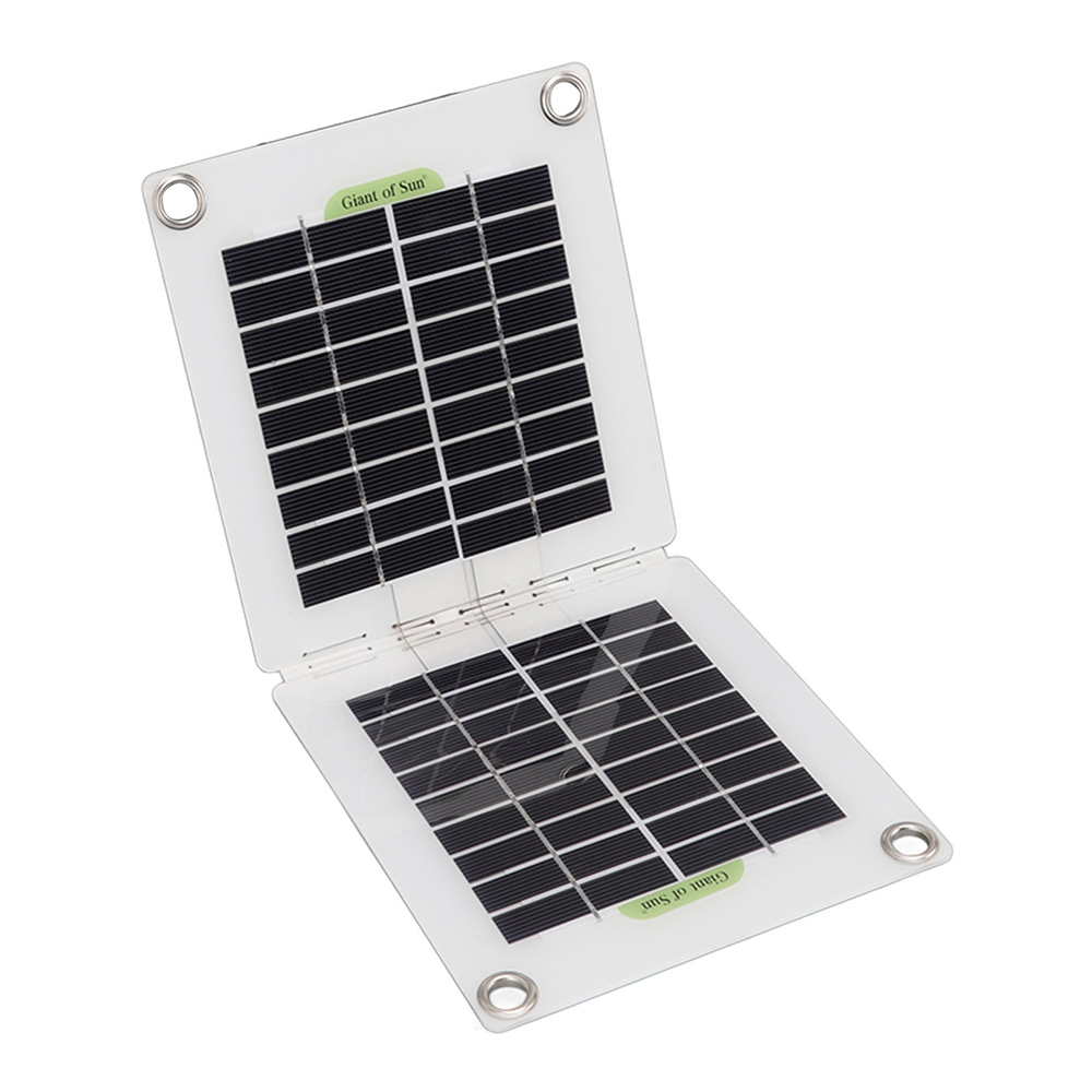 30W Foldable Solar Panel 18V with Dual USB Battery Clips Lighter Hinge Waterproof Outdoor Charger