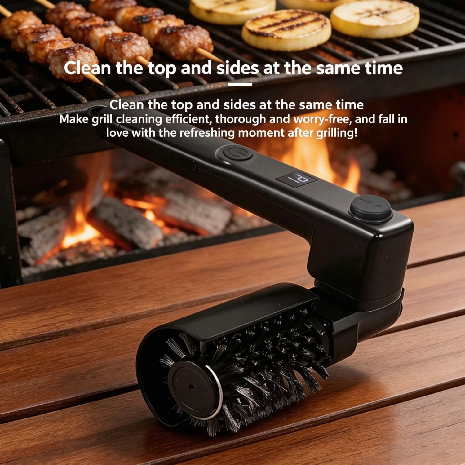 Tevorex Electric BBQ Grill Cleaning Brush with LCD Display 270
