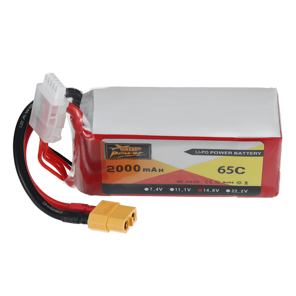 ZOP Power 14.8V 2000mAh 65C 4S LiPo Battery XT60 Plug for RC Drone