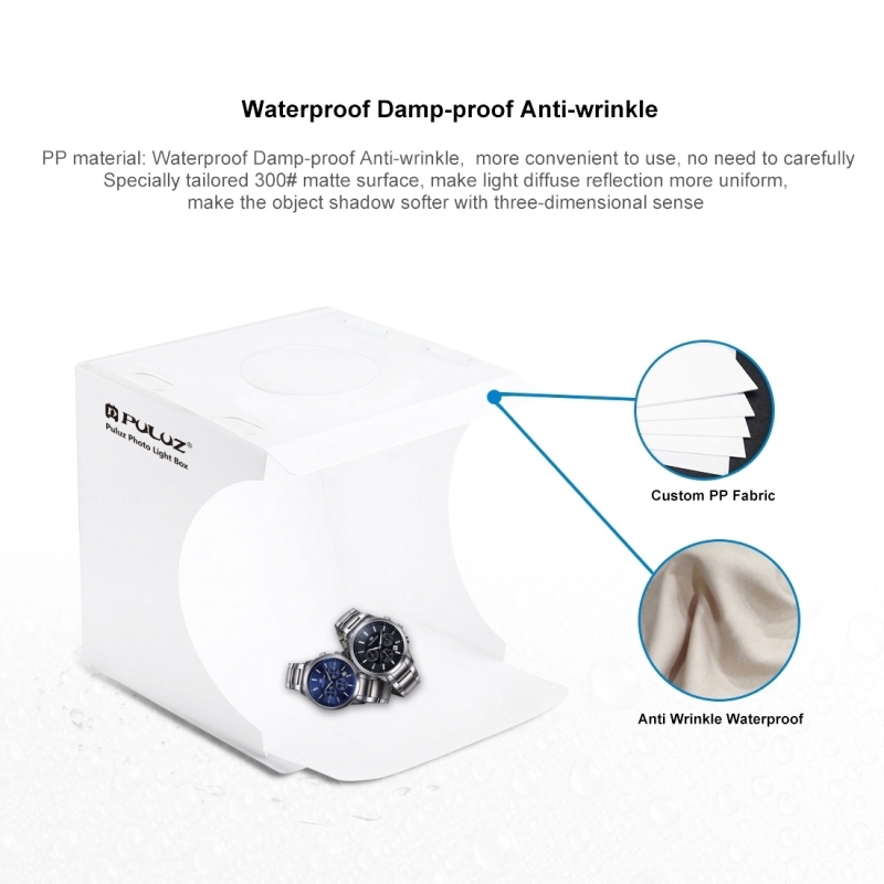22*23*24cm Dual LED Light Highlight Portable Studio Set Waterproof Wrinkle-Resistant High Color Rendering Studio With 6 Photography Cloths
