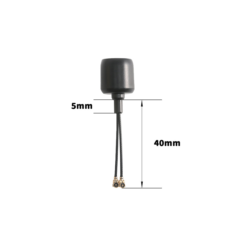 FlyFishRC 40mm/95mm/145mm Dual-Band 5.8Ghz/2.4Ghz UFL FPV Antenna for DJI O3 Air Unit RC Drone